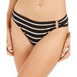 NWT POLO LAUREN RALPH LAUREN Women's Metallic-Stripe Ring Bikini Bottom Sz US 10